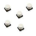 White - Large Tactile Switch with Round Button Box of 50 Pieces. 