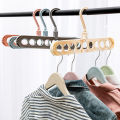 Multi-function Folding Hanger 9 Hole Rotating Clothes Hanger Closet Organizer Home Bedroom Storage Rack Vertical Hanger.