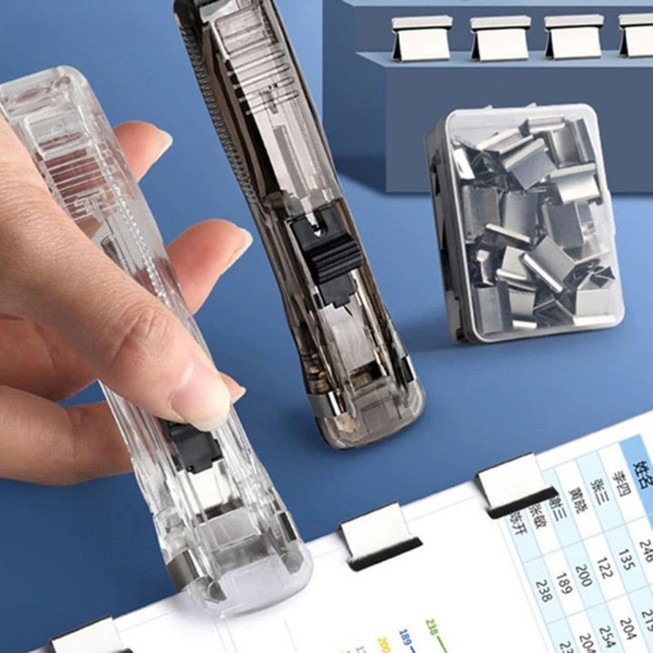 Portable%20Handheld%20Paper%20Clam%20Clip%20Dispenser%20with%2050Pcs%20Reusable%20Stainless%20Steel%20Metal%20Refill%20Clips%20Fast%20Paper%20Clipper%20for%20Office%20Document%20School%20Supplies%20-%20Image%202
