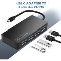 High Speed 4 Ports USB 3.0 HUB Multi USB C type-c Splitter Expander Multiple USB Expander Computer Accessories.