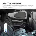 4Pcs Universal Size 25.59X14.96 Inch Car Sun Shade for Side Window with Suction Cups for Baby Kids and Pets. 