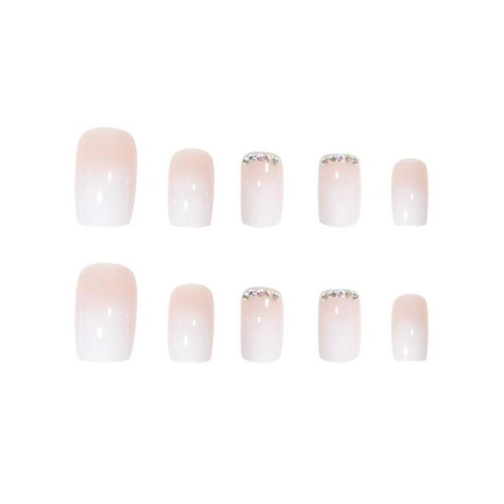 24pcs%20Nail%20Art%20Designs%20Nail%20Extensions%20Press-on%20Nails%20White%20%20%20Square%20Nails%20French%20Nail%20Design%20False%20Nails%20-%20Image%206
