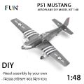DIY P51 Aeroplane Model KIT 1:48 - Need self assembly for smart kids 10+ years Great for Aviation Enthusiasts |  Educational Hobby | Perfect Gift for Kids and Adults. 