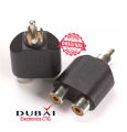 RCA Male to 2 RCA Female Adapter Splitter Audio Video Plug Converter. 