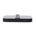 Mobile Phone Desktop Type-C Charger Stand Holder Cellphone Usb-C Charging Docking Station Black. 