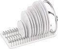 Simple Houseware Plate Drying Rack with Drainboard, Chrome-Single Layer.