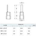 20Pcs DBV1.25-10 DBV2-14 DBV5.5-10 Chip-shaped Cold-pressed Terminal Plug-in Insulated Blade Cable Lug Sleeve Pin Terminals Connector Hudduo.