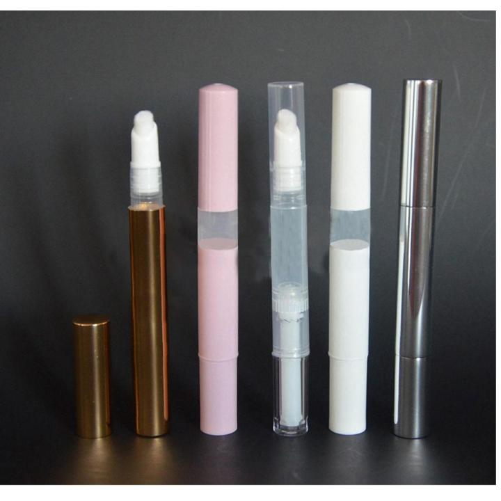 3ml Twist Pens Empty Nail Oil Pen With Brush Tip Cosmetic Lip Gloss Tube Container Applicators