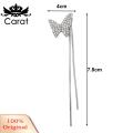 Carat Stunning Butterfly Rhinestone Pearl Earrings for Women Elegant Tassel Dangle Jewelry Perfect for Prom Parties Hypoallergenic Lightweight Design. 