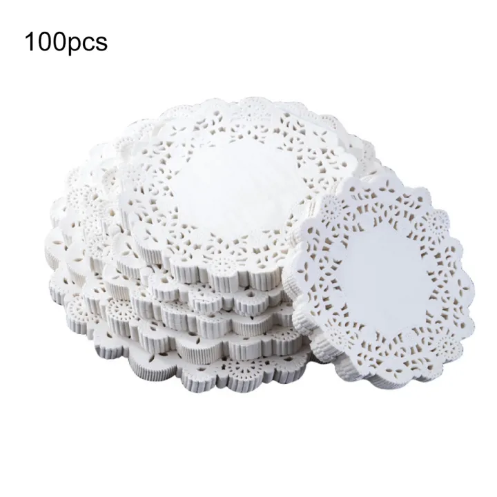 100Pcs%20Round%20Paper%20Lace%20Doilies%20Cake%20Placemat%20Party%20Wedding%20Baking%20Decoration%20-%20Image%202
