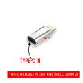 USB Type-C (Female) to Lightning (Male) Adapter. 