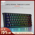 LEAVEN K620 Wired Mechanical Keyboard 61 Keys RGB Lights Green Axis ESports Gaming Office Personality Key Computer Accessories. 