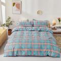 King Size Cotton Bedsheet Set with Matching Comforter Cover and Two Pillow Covers.