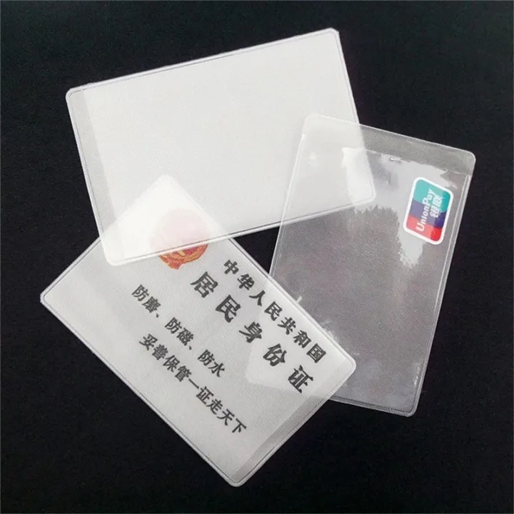 10pcs%20Waterproof%20Transparent%20Card%20Holder%20PVC%20Frosted%20Anti-magnetic%20Card%20Cover%20Business%20Credit%20ID%20Cards%20Card%20Protector%20Sleeves%20-%20Image%206