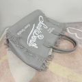 Tote Bags Luxury Women 2024 Fashion New Tassel Design Denim Letter Handbag Large Capacity Shopping Bag Casual Tote Shoulder Bag.
