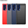 lthmy for Motorola Moto Edge 2021 Case Carbon Fiber TPU Soft Silicone Back Cover Armor Phone Case Casing.