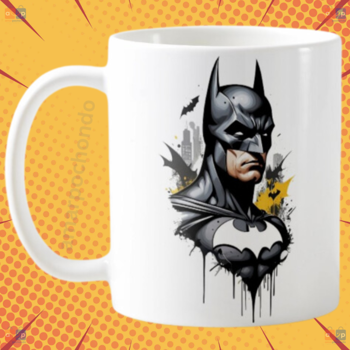 Batman Photo Printed Premium Quality White Ceramic Gift Mug | Batman Mug | Your Favorite Superhero Batman Mug