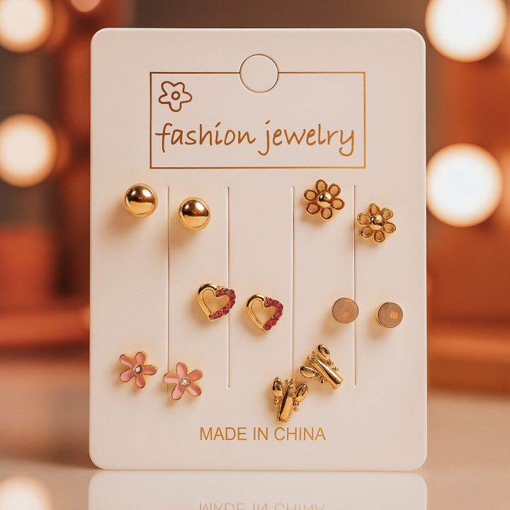 Trendy%206%20Pair%20Stud%20Earring%20Set%20for%20Women%20&%20Girls%20%E2%80%93%20Blue%20Floral,%20Pearl,%20and%20Gold%20Design,%20Fashion%20Jewelry%20Gift%20Set%20-%20Image%203