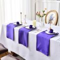 12Pcs Square Table Napkins Handkerchief Romantic Wedding Banquet 30X30cm Satin Table Napkin For Dinner Party Decoration. 