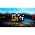 Bike Sticker | Soul Of A Real Biker | ( Waterproof & Premium quality)/ Sticker Gallery & Gift Shop.