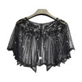 【Lejia】Women Cape Summer Beaded Shrug Dress Shawl.