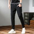 Brand Men's Skinny Jeans Men Slim Fit Denim Joggers Stretch Five Star Printed Six Pockets Male Jean Pencil Casual Cargo Pants. 
