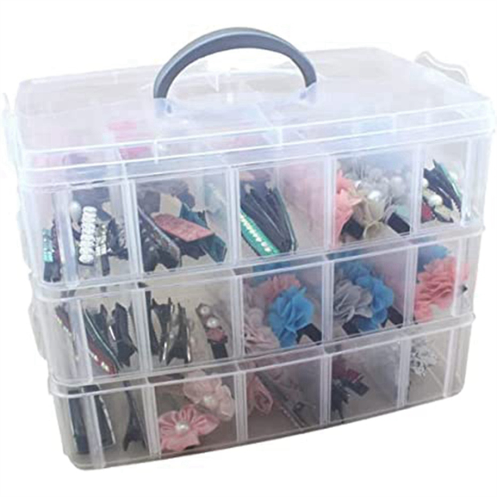 Arts,%20Crafts%20and%20Jewelry%20Organizer%20Stackable%203-Tier%20Clear%20Plastic%20Organizer%20with%2030%20Adjustable%20Compartments%20-%20Image%202