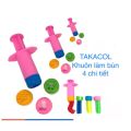 The set of spaghetti rolls of cream rolls playing Takacol safe clay clay molded dough with many details - Safe children's toys. 