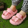 Summer Bow Baby Slippers For Children Cold Slippers Indoor Non-Slip Soft Bottom Comfort Cute Baby Hole Shoes Girls Home Slides. 