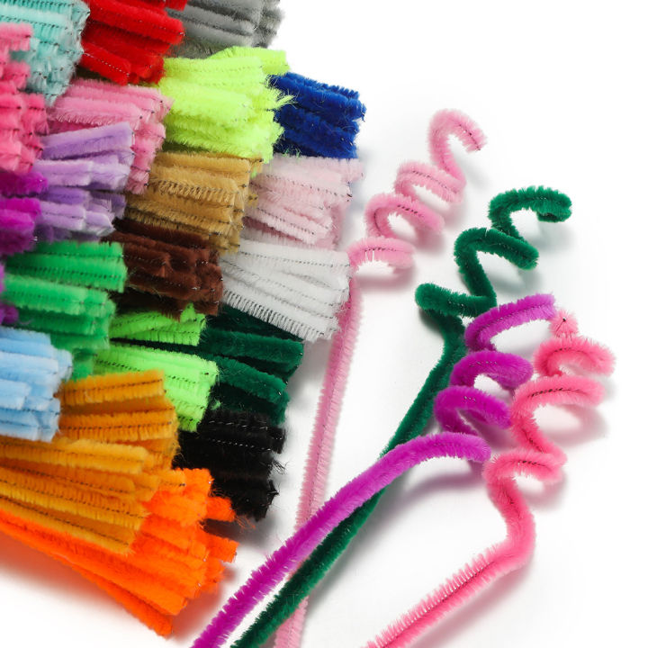 St.%20kunkka%2020-100pcs%2030cm%20Fuzzy%20Wire/Chenille%20Twist%20Wire%20For%20Handmade%20Diy%20Educational%20Toys%20Colored%20WooL%20Strips%20-%20Image%202