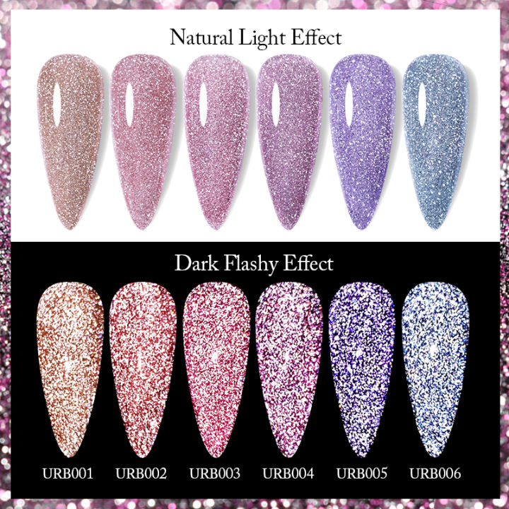 UR%20SUGAR%207ml%20Rose%20Gold%20Reflective%20Glitter%20Rubber%20Base%20Gel%20Nail%20Polish%20Sparkling%20Glowing%20Semi%20Permanent%20Nail%20Art%20UV%20Gel%20-%20Image%205
