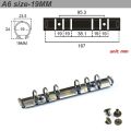 Metal Spiral Rings Binder Clip With 2 Pairs of Screw For Diary Notebook Planner A5 A6 Persoanl A7 Binder Clip File Folder.