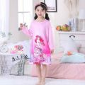 Summer Spring Girls Anna Elsa Olaf Princess Nightgown Pajamas Kids Long Sleeve Nightdress Cute Cartoon Baby Sleep Dress Homewear. 