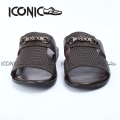 Iconic Shoes Dark Brown Genuine Leather Man Sandal.