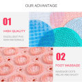 Round Non-Slip Bath Mat Safety Shower PVC Bathroom Mat With Drain Hole Plastic Massage Foot Pad Bathroom Accessories. 