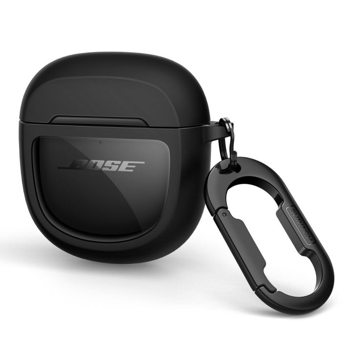 【support】 Slim and Stylish Transparent Hard PC Shockproof TPU Case Cover with Carabiner for QuietComfort Earbuds II 2022 and QuietComfort Ultra 2023