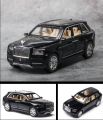 1:24 Rolls Royce Cullinan Diecast Metal Car Luxury SUV Alloy Model Car Simulation Sound Light Pull Back Car Toy For Kids Gift. 