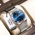 Poedagar PO930M Silver Stainless Steel Analog Wrist Watch For Men. 