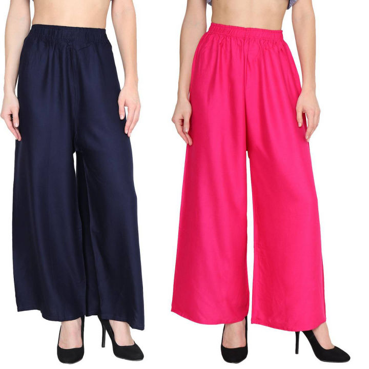 Easily Usable - Palazzo Best Qualityfull Good stitching For Women (Cotton Fabric) - Easy To maintain - Designed - Urban Vibes