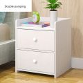 2 Drawer Design Bedside Table, Locker Double Pumping Living Room Hallway Thick Solid Chest of Drawers Bedroom Design by Nahid Furniture 18x14x12".