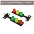 LED Traffic Light Display DC 5V Module LED Light Bulbs Digital Signal Output Ordinary Red Yellow Green 3 Color Light Separate Control Board For Arduino. 