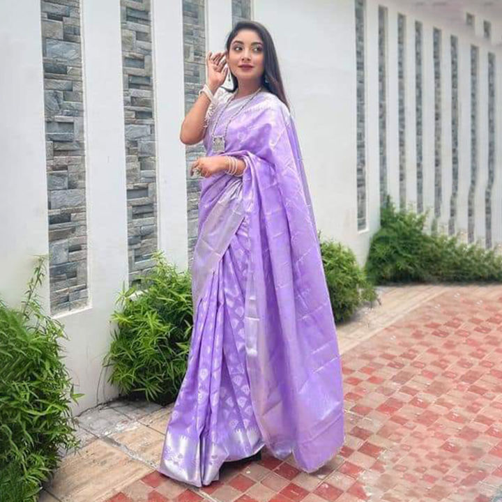 Exclusive Desing Soft Silk Katan Saree For Women Without Blouse Pc By Dream Collection(Tan) - Sari - Saree - শাড়ি - Shari