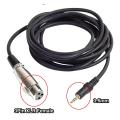 XLR Cable Female To 3.5mm 3 pole Microphone Cable 1.5M feet for condenser, Dynamic Microphone. 