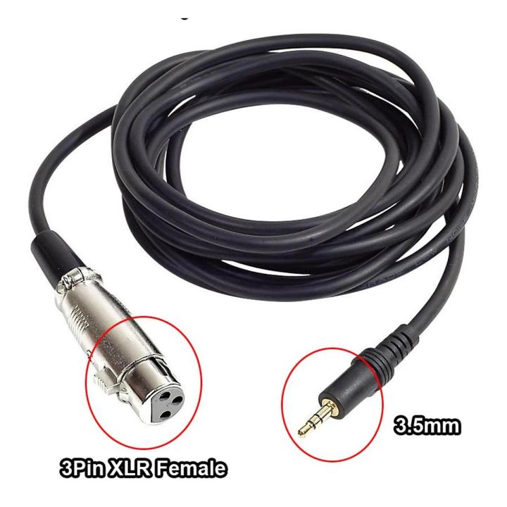 XLR Cable Female To 3.5mm 3 pole Microphone Cable 1.5M feet for condenser, Dynamic Microphone