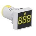 1 PCS YELLOIW 22MM AC20-500V Voltmeter Square Panel LED Digital Voltage Meter Indicator Light AD101-22VMS. 