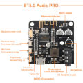 3.7-5V Mini Bluetooth Stereo Audio Receiver Board Module With Mic for arduino MP3 Player Bluetooth Lossless Decoder Board Type-C.