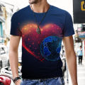 Summer Tshirt for Men 2022 3D Hi-tech Light Glowing Question Mark Pattern Printing Men's T-Shirt Breathable Streetwear. 