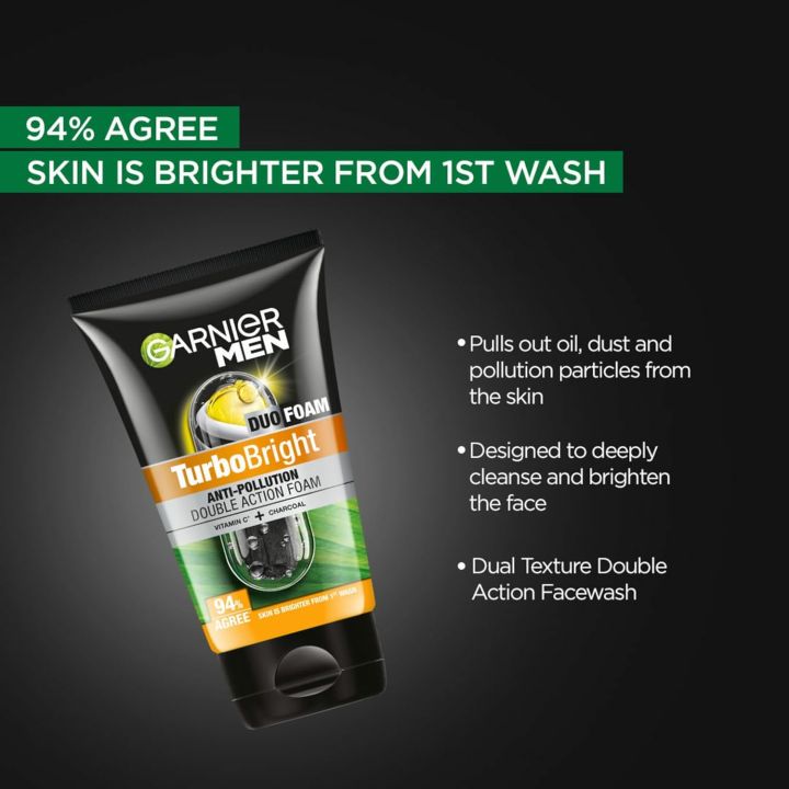 Garnier%20Men,%20Face%20Wash,%20Brightening%20&%20Anti-Pollution,%20TurboBright%20Double%20Action%20-%2050gm%20-%20Image%203