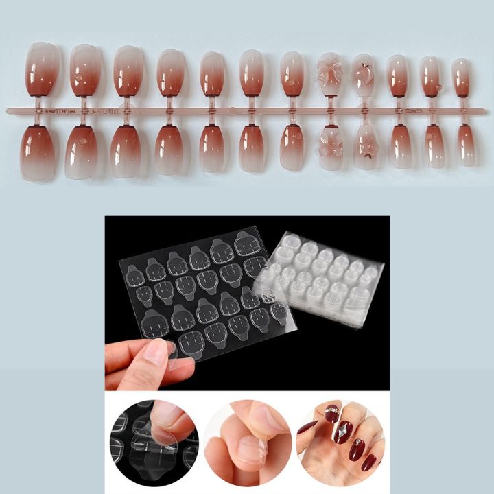 24PCS%20False%20Nails%20Matte%20Bright%20Wearable%20Nails%20Art%20Scrub%20False%20Nails%20Nail%20Pressing%20Patches%20-%20Image%204