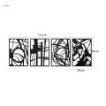 Metal Wall Art Abstract 4 Pack Decor for Garden Wall Kitchen.